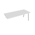 Pracovný stôl UNI A, k pozdĺ. reťazeniu, 180x75,5x80 cm, biela/biela