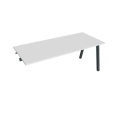Pracovný stôl UNI A, k pozdĺ. reťazeniu, 180x75,5x80 cm, biela/čierna