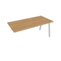 Pracovný stôl UNI A, k pozdĺ. reťazeniu, 160x75,5x80 cm, dub/biela