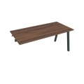 Pracovný stôl UNI A, k pozdĺ. reťazeniu, 160x75,5x80 cm, orech/čierna
