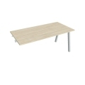 Pracovný stôl UNI A, k pozdĺ. reťazeniu, 160x75,5x80 cm, agát/sivá