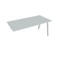 Pracovný stôl UNI A, k pozdĺ. reťazeniu, 160x75,5x80 cm, sivá/biela