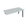 Pracovný stôl UNI A, k pozdĺ. reťazeniu, 160x75,5x80 cm, sivá/čierna