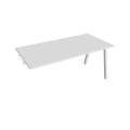 Pracovný stôl UNI A, k pozdĺ. reťazeniu, 160x75,5x80 cm, biela/biela