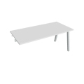 Pracovný stôl UNI A, k pozdĺ. reťazeniu, 160x75,5x80 cm, biela/sivá