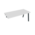 Pracovný stôl UNI A, k pozdĺ. reťazeniu, 160x75,5x80 cm, biela/čierna
