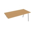 Pracovný stôl UNI A, k pozdĺ. reťazeniu, 160x75,5x80 cm, buk/biela