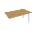 Pracovný stôl UNI A, k pozdĺ. reťazeniu, 140x75,5x80 cm, dub/biela