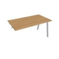 Pracovný stôl UNI A, k pozdĺ. reťazeniu, 140x75,5x80 cm, dub/sivá