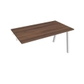 Pracovný stôl UNI A, k pozdĺ. reťazeniu, 140x75,5x80 cm, orech/biela