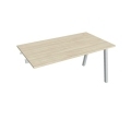 Pracovný stôl UNI A, k pozdĺ. reťazeniu, 140x75,5x80 cm, agát/sivá