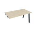 Pracovný stôl UNI A, k pozdĺ. reťazeniu, 140x75,5x80 cm, agát/čierna