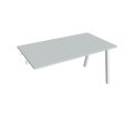 Pracovný stôl UNI A, k pozdĺ. reťazeniu, 140x75,5x80 cm, sivá/biela