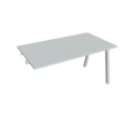 Pracovný stôl UNI A, k pozdĺ. reťazeniu, 140x75,5x80 cm, sivá/sivá
