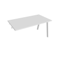 Pracovný stôl UNI A, k pozdĺ. reťazeniu, 140x75,5x80 cm, biela/biela