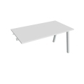 Pracovný stôl UNI A, k pozdĺ. reťazeniu, 140x75,5x80 cm, biela/sivá
