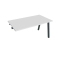 Pracovný stôl UNI A, k pozdĺ. reťazeniu, 140x75,5x80 cm, biela/čierna