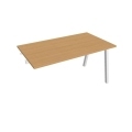 Pracovný stôl UNI A, k pozdĺ. reťazeniu, 140x75,5x80 cm, buk/biela