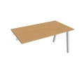 Pracovný stôl UNI A, k pozdĺ. reťazeniu, 140x75,5x80 cm, buk/sivá