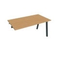 Pracovný stôl UNI A, k pozdĺ. reťazeniu, 140x75,5x80 cm, buk/čierna