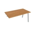 Pracovný stôl UNI A, k pozdĺ. reťazeniu, 140x75,5x80 cm, jelša/sivá