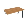 Pracovný stôl UNI A, k pozdĺ. reťazeniu, 140x75,5x80 cm, jelša/čierna