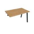 Pracovný stôl UNI A, k pozdĺ. reťazeniu, 120x75,5x80 cm, dub/čierna