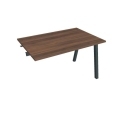 Pracovný stôl UNI A, k pozdĺ. reťazeniu, 120x75,5x80 cm, orech/čierna