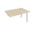 Pracovný stôl UNI A, k pozdĺ. reťazeniu, 120x75,5x80 cm, agát/biela