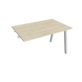 Pracovný stôl UNI A, k pozdĺ. reťazeniu, 120x75,5x80 cm, agát/sivá