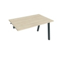 Pracovný stôl UNI A, k pozdĺ. reťazeniu, 120x75,5x80 cm, agát/čierna