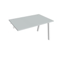 Pracovný stôl UNI A, k pozdĺ. reťazeniu, 120x75,5x80 cm, sivá/biela