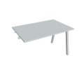Pracovný stôl UNI A, k pozdĺ. reťazeniu, 120x75,5x80 cm, sivá/sivá
