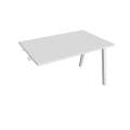 Pracovný stôl UNI A, k pozdĺ. reťazeniu, 120x75,5x80 cm, biela/biela