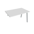 Pracovný stôl UNI A, k pozdĺ. reťazeniu, 120x75,5x80 cm, biela/sivá