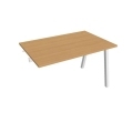 Pracovný stôl UNI A, k pozdĺ. reťazeniu, 120x75,5x80 cm, buk/biela