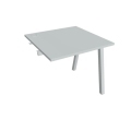 Pracovný stôl UNI A, k pozdĺ. reťazeniu, 80x75,5x80 cm, sivá/sivá