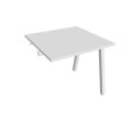 Pracovný stôl UNI A, k pozdĺ. reťazeniu, 80x75,5x80 cm, biela/biela