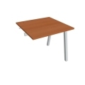 Pracovný stôl UNI A, k pozdĺ. reťazeniu, 80x75,5x80 cm, čerešňa/sivá