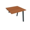 Pracovný stôl UNI A, k pozdĺ. reťazeniu, 80x75,5x80 cm, čerešňa/čierna