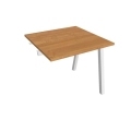 Pracovný stôl UNI A, k pozdĺ. reťazeniu, 80x75,5x80 cm, jelša/biela