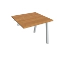 Pracovný stôl UNI A, k pozdĺ. reťazeniu, 80x75,5x80 cm, jelša/sivá