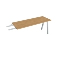 Pracovný stôl UNI A, kolmo reťaziaci, 160x75,5x60 cm, dub/sivá