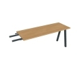 Pracovný stôl UNI A, kolmo reťaziaci, 160x75,5x60 cm, dub/čierna