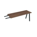 Pracovný stôl UNI A, kolmo reťaziaci, 160x75,5x60 cm, orech/čierna