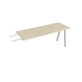Pracovný stôl UNI A, kolmo reťaziaci, 160x75,5x60 cm, agát/biela