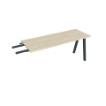 Pracovný stôl UNI A, kolmo reťaziaci, 160x75,5x60 cm, agát/čierna