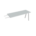 Pracovný stôl UNI A, kolmo reťaziaci, 160x75,5x60 cm, sivá/biela
