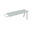Pracovný stôl UNI A, kolmo reťaziaci, 160x75,5x60 cm, sivá/sivá