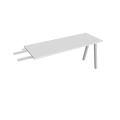 Pracovný stôl UNI A, kolmo reťaziaci, 160x75,5x60 cm, biela/sivá